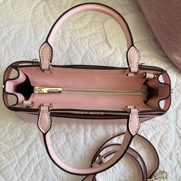 Kate Spade pale pink leather satchel/crossbody purse - Picture 7 of 12